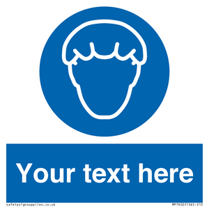 Custom Hair protection must be worn